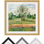 Impressionistische Bilder-Welten Quadratische Kunstdrucke aus Eiche mit Rahmen 50x50 