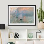Schwarze Bilder-Welten Claude Monet Bilder mit Rahmen matt 