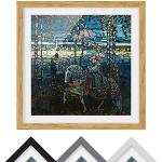 Bilder-Welten Wassily Kandinsky Quadratische Kunstdrucke aus Eiche mit Rahmen 50x50 