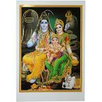 Bild Shiva & Parvati mit Ganesha 50 x 70 cm Gotthe