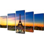 Reduzierte Bildersets mit Eiffelturm-Motiv 100x200 5-teilig 