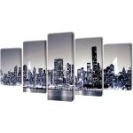 Bunte Moderne vidaXL New York Bildersets mit New York Motiv 100x200 5-teilig 