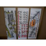 Bilder-Set Buildings 3 teilig miaVILLA 85 x 75 cm
