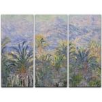 Grüne Bilderdepot24 Claude Monet Rechteckige Mehrteilige Leinwandbilder 80x120 3-teilig 