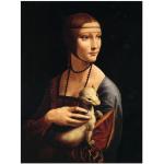 Beige Bilderdepot24 Leonardo Da Vinci Rechteckige Leinwandbilder aus MDF Hochformat 30x40 