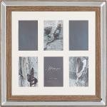 Reduzierte Silberne Skandinavische Beliani Collage Bilderrahmen & Galerierahmen aus Holz 50x50 