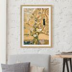 Graue Bilder-Welten Gustav Klimt Bilder mit Rahmen 30x40 