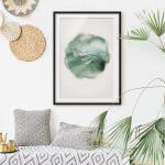 Pastellgrüne Bilder-Welten Bilder mit Rahmen mit Insekten-Motiv matt 30x40 