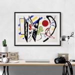 Schwarze Bilder-Welten Wassily Kandinsky Bilder mit Rahmen matt 70x100 