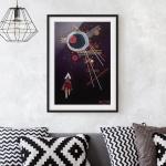 Schwarze Bilder-Welten Wassily Kandinsky Bilder mit Rahmen matt 30x40 