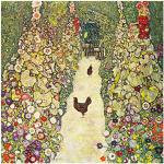 Grüne Jugendstil Bilder-Welten Gustav Klimt Kunstdrucke aus Glas 