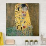 Jugendstil Bilder-Welten Gustav Klimt Quadratische Kunstdrucke strukturiert 40x40 
