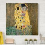 Jugendstil Bilder-Welten Gustav Klimt Quadratische Kunstdrucke strukturiert 70x70 