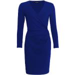 Royalblaue bill, bill & bill Bio Nachhaltige V-Ausschnitt Wickelkleider aus Jersey für Damen Größe M 