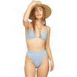 Hellblaue Bikinihosen & Bikinislips mit Meer-Motiv aus Twill für Damen Größe S 