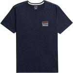 Marineblaue Bestickte Kurzärmelige Billabong T-Shirts aus Baumwolle für Herren Größe L 