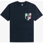 Marineblaue Kurzärmelige Billabong Shirts mit Tasche aus Baumwolle für Herren Größe S 