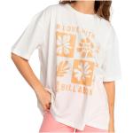 Weiße Langärmelige Billabong Love T-Shirts aus Baumwolle für Damen Größe XS 