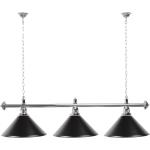 Billiard-Royal Billard Lampe 3 Schirme Schwarz/ silberfarbene Halterung