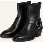 Reduzierte Schwarze Billi Bi Ankle Boots & Klassische Stiefeletten mit Reißverschluss aus Glattleder für Damen Größe 37 