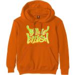 Billie Eilish Hoodie Airbrush Flames Blohsh 2XL Orange