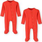 Rote Kinderschlafanzüge & Kinderpyjamas aus Baumwolle für Babys 2-teilig für den für den Sommer 