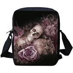 Rosa Totenkopf Handtaschen mit Innentaschen für Damen klein 