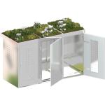 TraumGarten Binto 3er-Mülltonnenboxen aus Edelstahl bepflanzbar 