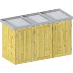 3er-Mülltonnenboxen aus Holz bepflanzbar 