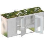 TraumGarten Binto 4er-Mülltonnenboxen aus Edelstahl bepflanzbar 
