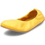 Gelbe Waschbär Bio Nachhaltige Damenballerinas aus Leder Größe 44 