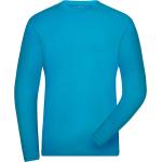 Blaue Langärmelige Bio Print-Shirts für Herren Größe M 