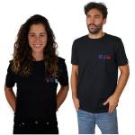 Schwarze Ethno Bio Nachhaltige Shirts mit Tasche aus Baumwolle für Herren Größe M 
