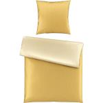 Gelbe Motiv Bio Motiv Bettwäsche mit Reißverschluss aus Baumwolle 135x200 