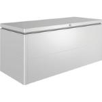 Silberne BioHort LoungeBox Auflagenboxen & Gartenboxen 1001l - 3000l verzinkt aus Aluminium rostfrei 