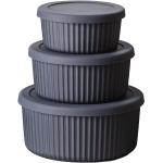 Bioloco plant deluxe Set aus drei PLA-Vorratsbehältern mit Silikondeckel powder blue klein: Ø 12 cm, Höhe 5 cm; medium: Ø 14 cm, Höhe 6 cm; large: Ø 15,5 cm, Höhe 7 cm