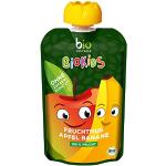 biozentrale BioKids Fruchtmus Beutel Apfel-Banane | 12x 90 g Früchte | Quetschbeutel & Quetschies mit 100% Frucht | Idealer Früchtebrei & Fruchtpüree ohne Zuckerzusatz