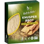 biozentrale Knusperbrot Buchweizen Quinoa | 7 x 100 g Bio | vegan, glutenfrei & ballaststoffreich | knusprig luftige Alternative zu Brot & Knäckebrot | als Snack pur oder mit Aufstrich