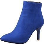 Royalblaue Elegante High Heel Stiefeletten & High Heel Boots mit Reißverschluss für Damen Größe 38 