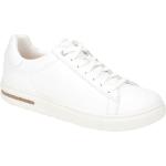 Weiße Birkenstock Bend Nachhaltige Low Sneaker mit Schnürsenkel in Normalweite aus Glattleder mit herausnehmbarem Fußbett für Herren Größe 46 