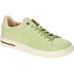Limettengrüne Birkenstock Bend Runde Nachhaltige Low Sneaker in Normalweite aus Veloursleder mit herausnehmbarem Fußbett für Damen Größe 42 