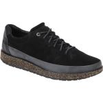 Schwarze Birkenstock Honnef Nachhaltige Low Sneaker mit Schnürsenkel in Normalweite aus Veloursleder mit herausnehmbarem Fußbett für Herren 