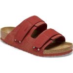 Rote Birkenstock Sandalen aus Leder Größe 47 
