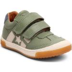 Grüne Casual Bisgaard Low Sneaker mit Klettverschluss in Normalweite aus Leder für Kinder Größe 34 