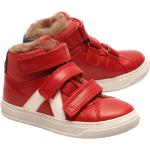 Rote Bisgaard High Top Sneaker & Sneaker Boots aus Lammfell Gefüttert für Kinder Größe 27 für den für den Winter 