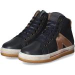 Reduzierte Dunkelblaue Bisgaard High Top Sneaker & Sneaker Boots mit Schnürsenkel aus Leder für Kinder 