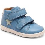Blaue Sterne Bisgaard High Top Sneaker & Sneaker Boots mit Klettverschluss in Normalweite aus Leder für Kinder Größe 22 