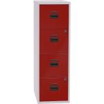Rote Büroschränke & Home Office Schränke pulverbeschichtet mit Schublade Breite 0-50cm, Höhe 100-150cm, Tiefe 0-50cm 