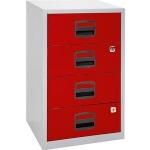 Rote Büroschränke & Home Office Schränke pulverbeschichtet mit Schublade Breite 0-50cm, Höhe 50-100cm, Tiefe 0-50cm 