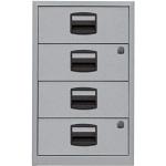 Silberne Büroschränke & Home Office Schränke pulverbeschichtet aus Stahl mit Schublade Breite 0-50cm, Höhe 50-100cm, Tiefe 0-50cm 